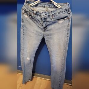 Levis blue ripped jeans